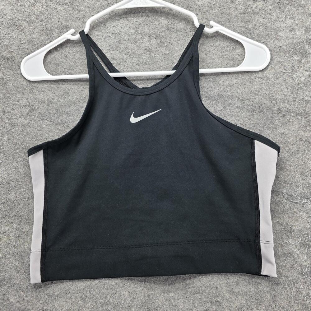 Nike Sports Bra Womens M Black Racerback Dri-FIT Medium Support Tagless